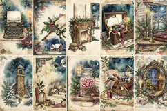 Winter Night Junk Journal Digital Paper| Junk Journal Product Image 4
