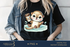 Coffee Lovers Animals PNG | Cute Animal PNG with Coffee Product Image 2