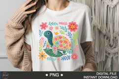Boho Floral Sea Turtle Watercolor PNG | Ocean Animal Clipart Product Image 3