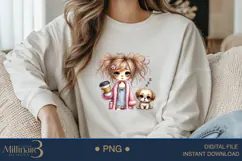 Funny Girl Early Morning PNG | Less Talk More Coffee PNG Product Image 3