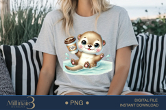 Coffee Lovers Animals PNG | Cute Animal PNG with Coffee Product Image 5
