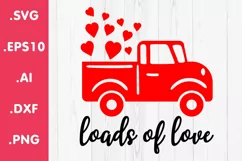 Loads Of Love Valentine's Day SVG Cricut File Product Image 1