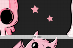 Cute Halloween Seamless Pattern, Pink &amp; Black Digital Paper Product Image 2