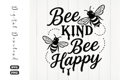 Bee Kind Bee Happy Sublimation PNG Product Image 1