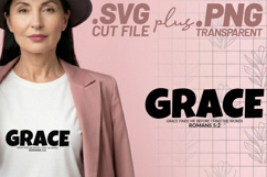 4x Christian Quotes Grace Stories SVG Cut File Sunday Supply Product Image 3