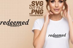 4x Christian Quotes Redeemed Amen SVG Cut Files Faith Rooted Product Image 3