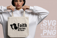 4x Christian Quotes Faith Carries Me Home SVG Cut Files DIY Product Image 3
