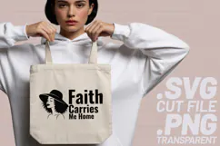4x Christian Quotes Faith Carries Me Home SVG Cut Files DIY Product Image 3