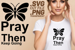 4x Christian Quotes Pray Grace SVG Cut Files Butterfly Hope Product Image 3