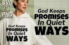 4x Religious Quotes Praise Process SVG Cut Files Peace Abide Product Image 3