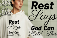 4x Christian Quotes Gentle Redeemed SVG Cut Files Rest Hope Product Image 3