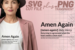 4x Christian Quotes Amen Again SVG Cut Files Grace Story Joy Product Image 4