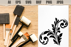 Stencil Elegant Floral Swirl Product Image 2