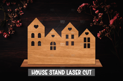 3D House Laser Cut Stand Home Decor, Home Decor Laser cut Product Image 1
