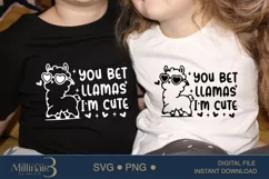 You Bet Llamas I'm Cute Zoo Animals SVG Product Image 2