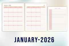 2026 Monthly Organizer Printable Format Product Image 2