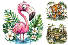 Funny Messy Whimsical Animals Halloween PNG Bundle Product Image 4