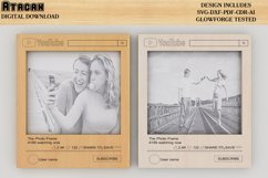Youtube Customisable Frame laser cut template, Social Media Product Image 2