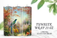 Spring bird tumbler wrap |Bird Tumbler sublimation 20 oz Product Image 1