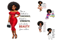 Glam Black Girl Inspirational PNG Bundle Product Image 2