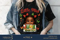 Little Miss Juneteenth PNG |Black History Month PNG | Black Product Image 2