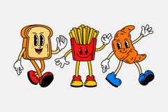 15 Retro Cartoon Fast Food Character Designs Product Image 2