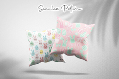 Pastel Easter Bunny Eggs Seamless Product Image 3