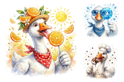 Cute Summer Goose Sublimation Bundle Art Product Image 2