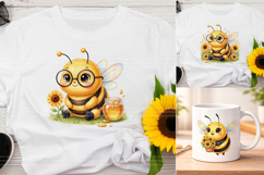 Watercolor Bee Clipart Bundle Product Image 2