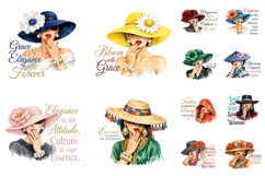 Elegant Watercolor Woman Sublimation Clipart Product Image 2