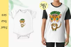 Cute cartoon tiger with beautiful eyes, Year of Tiger 2022 Product Image 2