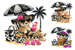 Glam Beach Safari Animal Clipart Bundle Product Image 3
