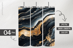 Black Gold Marble Digital Papers - 04 Variations Product Image 2