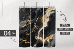 Black Marbles Digital Papers - 04 Variations Product Image 2
