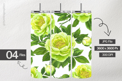 Chartreuse Flower Digital Papers - 04 Variations Product Image 2