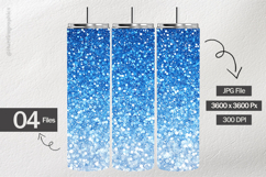 Blue Glitters Digital Papers - 04 Variations Product Image 2