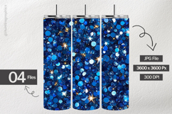 Blue Glitters Digital Papers - 04 Variations Product Image 2