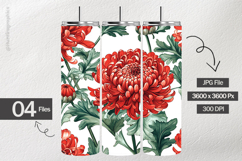 Chrysanthemums Digital Papers - 04 Variations Product Image 2