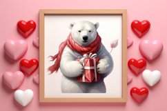 Valentines Day Bear Sublimation Clipart, Valentines Day PNG Product Image 5