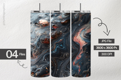 Black Marbles Digital Papers - 04 Variations Product Image 2