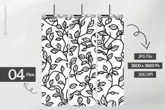Black Leaves Digital Papers - 04 Variations Product Image 2