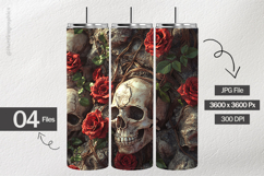 3D Skull Digital Papers - 04 Variations Product Image 2