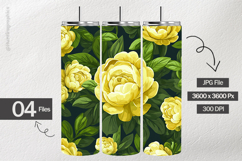 Chartreuse Flower Digital Papers - 04 Variations Product Image 2