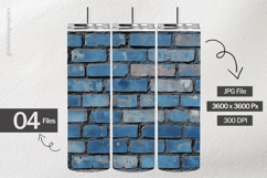 Blue Bricks Digital Papers - 04 Variations Product Image 2