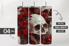 3D Skull Digital Papers - 04 Variations Product Image 2