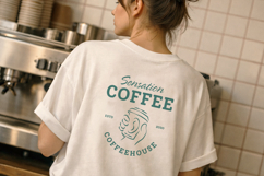 Vintage Coffeehouse T-shirt Canva &amp; Illustrator Template Product Image 2
