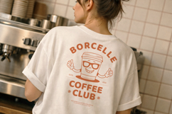 Retro Coffee Club T-Shirt Cartoon Mascot Product Image 2