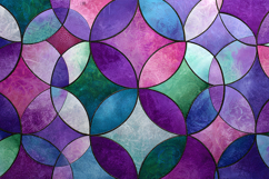 Colorful Geometric Stained Glass Pattern Background Product Image 1