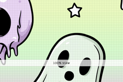Cute Halloween Seamless Pattern, Spooky Pastel Digital Paper Product Image 2