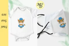 Cute cartoon tiger with beautiful eyes, Year of Tiger 2022 Product Image 2